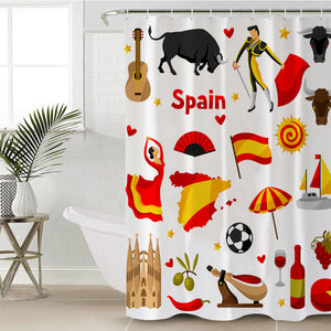 Spain Icons SWYL1831 Shower Curtain