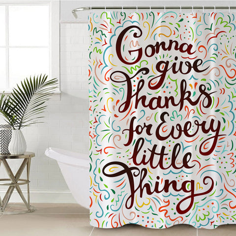 Image of Grateful Quote SWYL1835 Shower Curtain