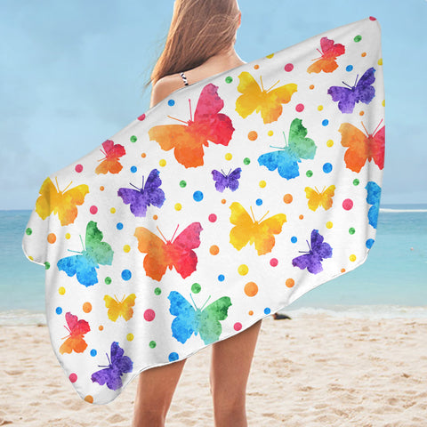 Image of Colorful Butterflies SWYL1842 Bath Towel