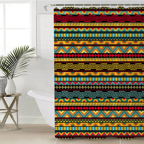 Image of Stylized Line Decoration SWYL1843 Shower Curtain