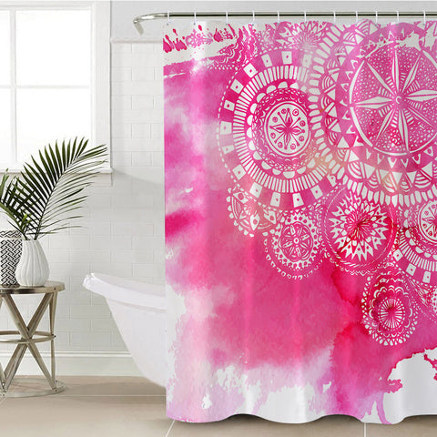 Image of Pinkish Rings SWYL1886 Shower Curtain