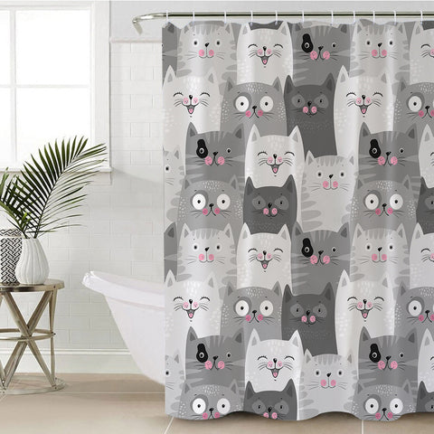 Image of Gray Cats SWYL1889 Shower Curtain