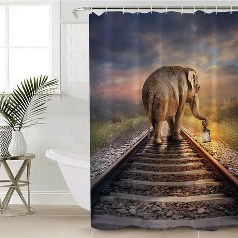 Image of Elephant Trail SWYL1891 Shower Curtain