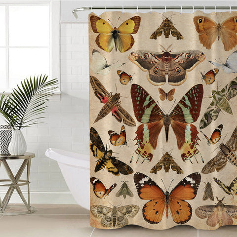 Image of Butterfly Collection SWYL1893 Shower Curtain