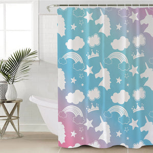 Rainbow Unicorn SWYL1897 Shower Curtain