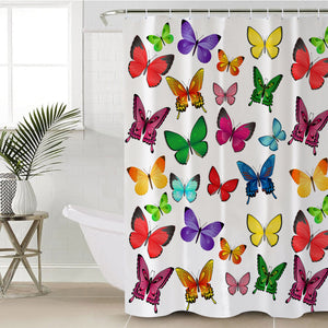 Colorful Butterflies SWYL1898 Shower Curtain