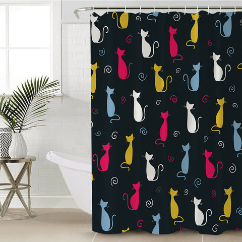 Image of Glam Cats SWYL1900 Shower Curtain