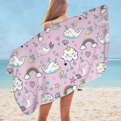 Image of Magical Narwhals SWYL1909 Bath Towel