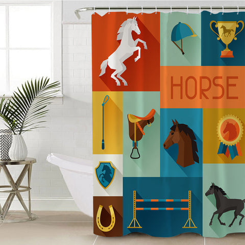 Image of Horse Rider Items SWYL2000 Shower Curtain