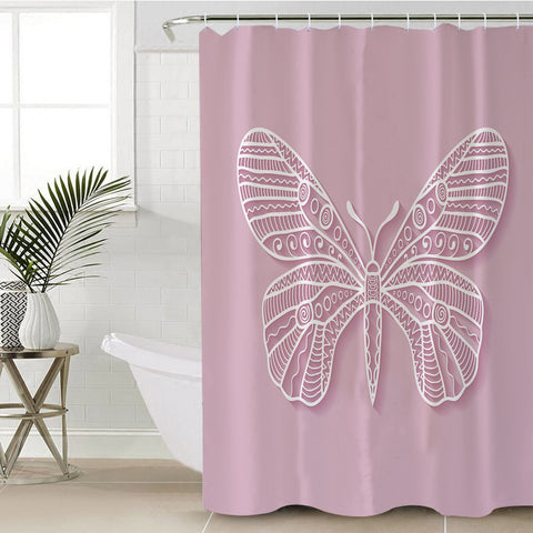 Image of Pastel Butterfly SWYL2002 Shower Curtain