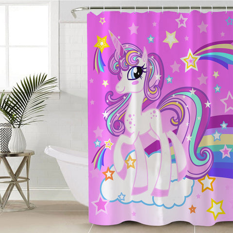 Image of Girly Unicorn SWYL2009 Shower Curtain