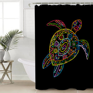 Lined Turtle SWYL2013 Shower Curtain