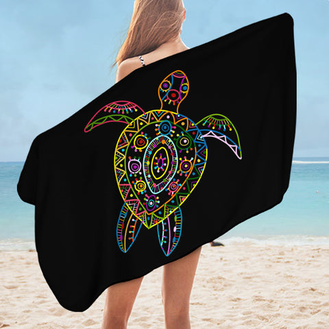 Image of Color Lined Turtle SWYL2013 Bath Towel