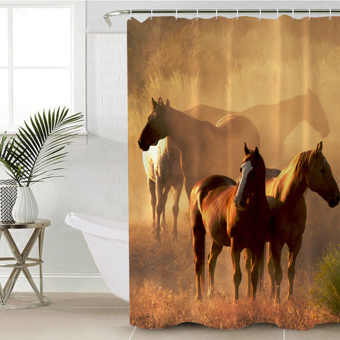 Image of 3D Horses SWYL2023 Shower Curtain