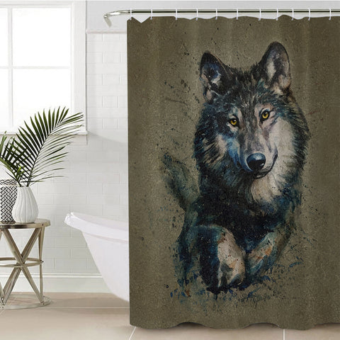 Image of Old Wolf SWYL2039 Shower Curtain