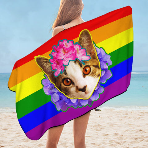Image of Pride Cat SWYL2047 Bath Towel