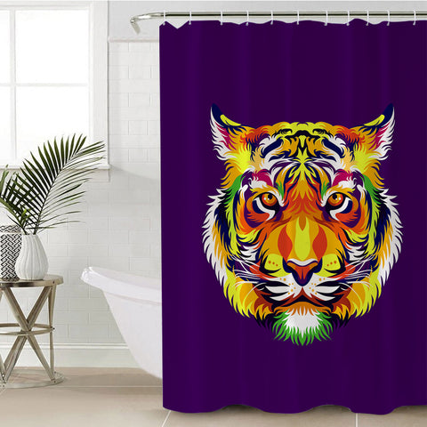 Image of Tiger Mugshot SWYL2049 Shower Curtain