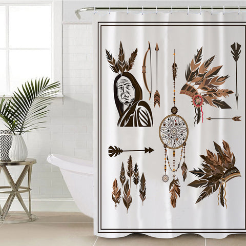 Image of Native American Style SWYL2063 Shower Curtain
