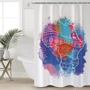 Africa Continent SWYL2067 Shower Curtain