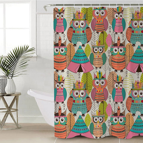 Image of Owl Tribe SWYL2070 Shower Curtain