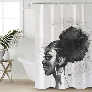 Afro-textured SWYL2078 Shower Curtain