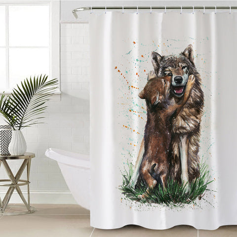 Image of Wolf Family SWYL2081 Shower Curtain