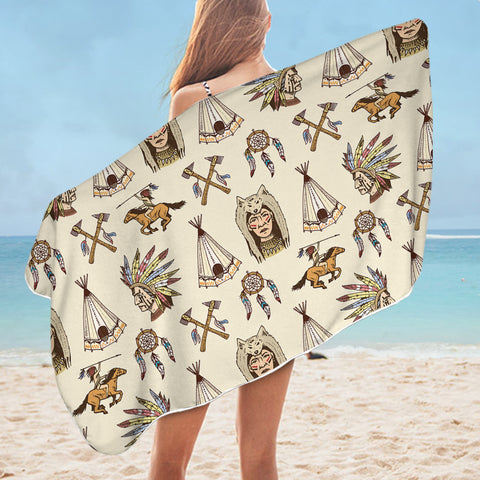 Image of Tribe Themed SWYL2165 Bath Towel