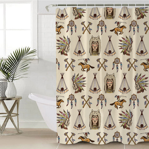 Image of Tribal Themed SWYL2165 Shower Curtain