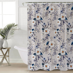 Little White Flower SWYL2166 Shower Curtain