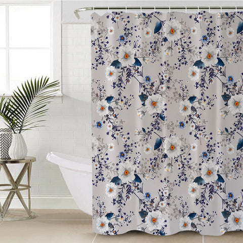 Image of Little White Flower SWYL2166 Shower Curtain