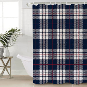 Blue & White Plaid SWYL2167 Shower Curtain