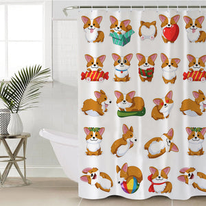 Cute Corgi SWYL2169 Shower Curtain