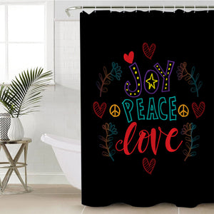 Joy Peace & Love SWYL2180 Shower Curtain