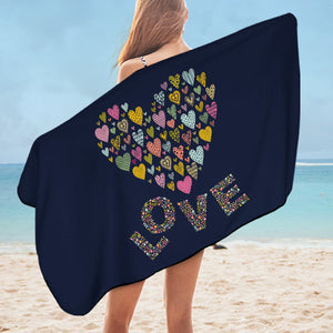 Love Heart Shapes SWYL2181 Bath Towel