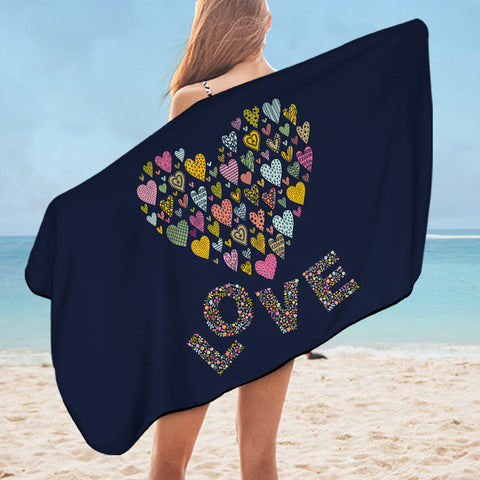 Image of Love Heart Shapes SWYL2181 Bath Towel