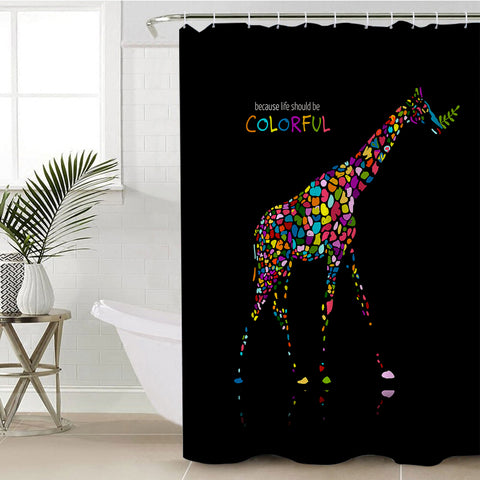 Image of Colorful Giraffe SWYL2189 Shower Curtain