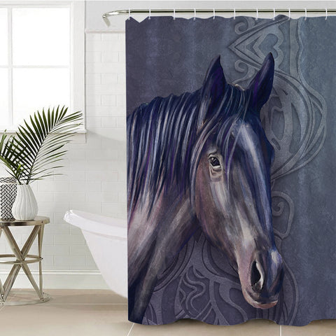 Image of 3D Horse SWYL2190 Shower Curtain