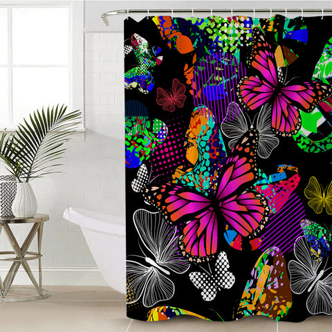 Image of Night Butterflies SWYL2228 Shower Curtain