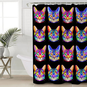 Trippy Kitty SWYL2230 Shower Curtain