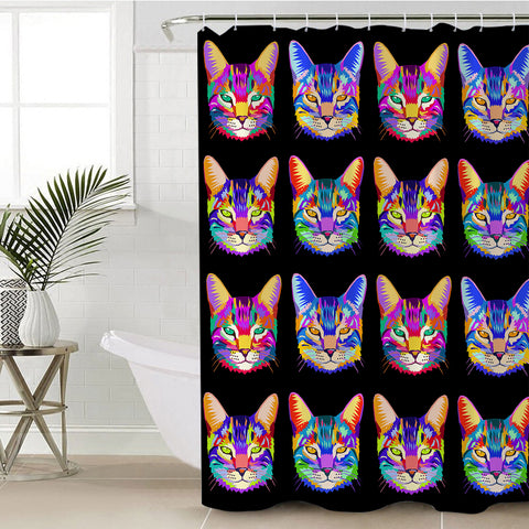 Image of Trippy Kitty SWYL2230 Shower Curtain