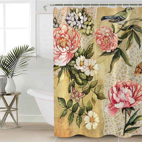 Image of Vintage Flower SWYL2232 Shower Curtain