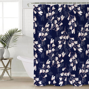 White Flowers SWYL2241 Shower Curtain