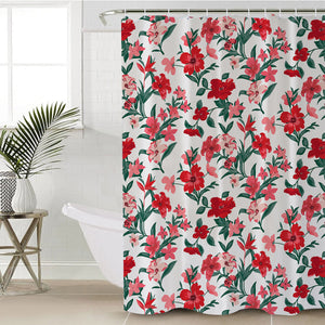 Red Flowers SWYL2243 Shower Curtain