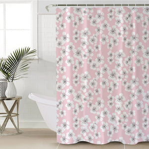 White Apricot Flower SWYL2317 Shower Curtain