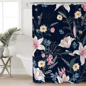 White Lilys SWYL2319 Shower Curtain