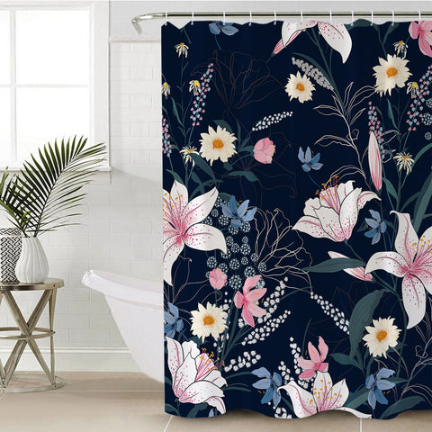 Image of White Lilys SWYL2319 Shower Curtain