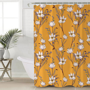 White Flower Mango SWYL2320 Shower Curtain