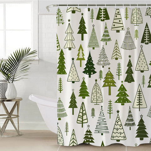 Image of Pine Themed SWYL2336 Shower Curtain