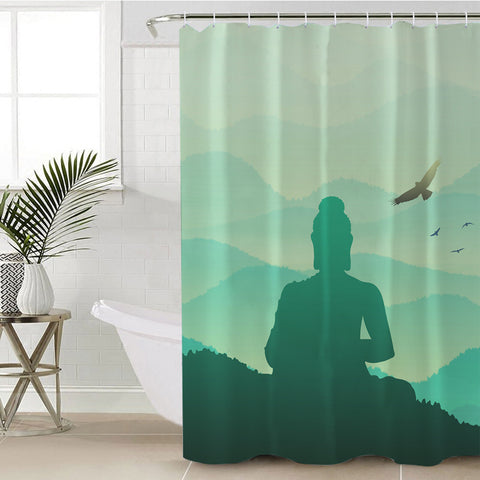 Image of Zen Buddha SWYL2340 Shower Curtain