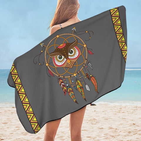 Image of Owl Dream Catcher SWYL2378 Bath Towel